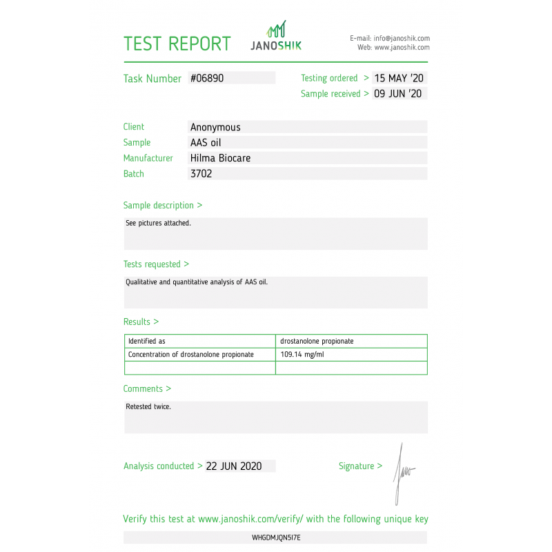 Drostanolone propionate HILMA BIOCARE Drostanolone propionate HILMA BIOCARE
